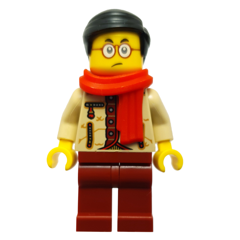 Mr. Tang, Tan Torso, Dark Red Legs