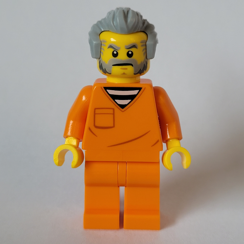 Criminal, Orange Suit, Light Bluish Grey Hair