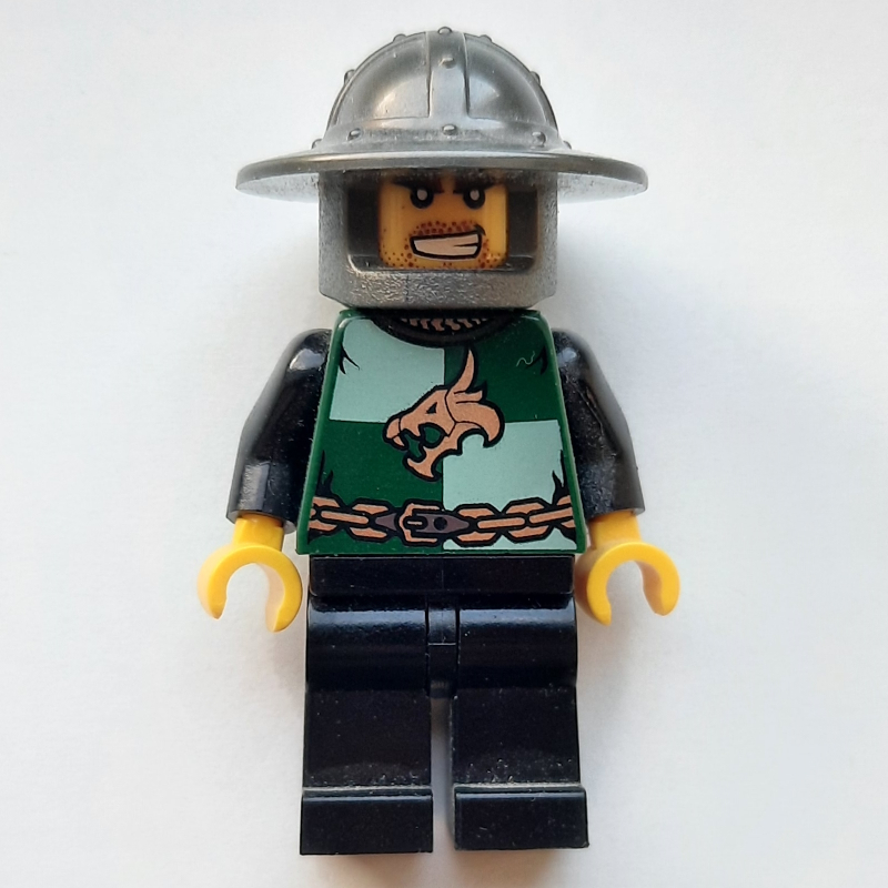 Dragon Knight, Dark Green, Wide Brim Helmet, Angry (Pearl Titanium)