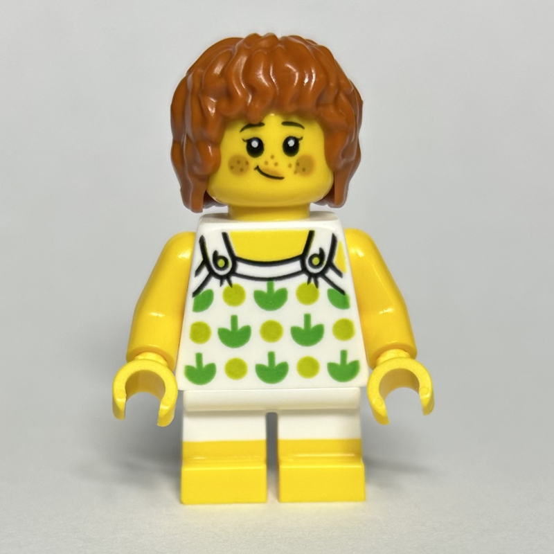 Kid, White Torso, White Legs with Yellow Feet, Dark Orange Hair