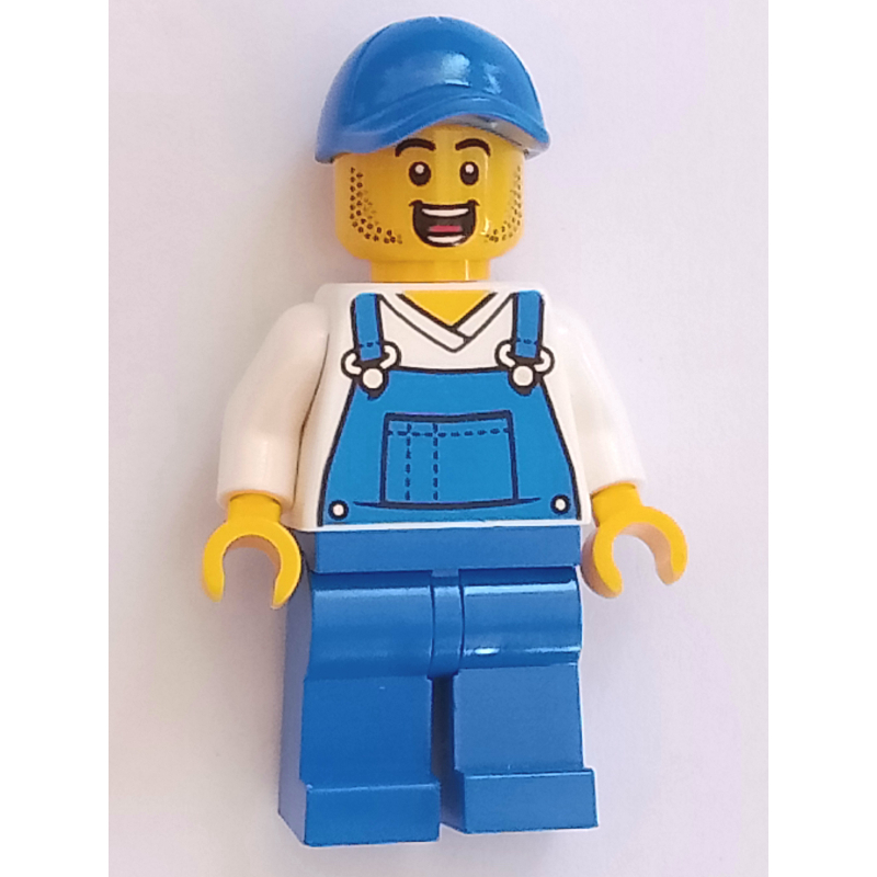 Minifigs Blue Overalls, Blue Cap (FIG-016517)