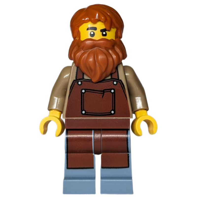 Train Driver, Reddish Brown Apron, Orange Hair, Beard