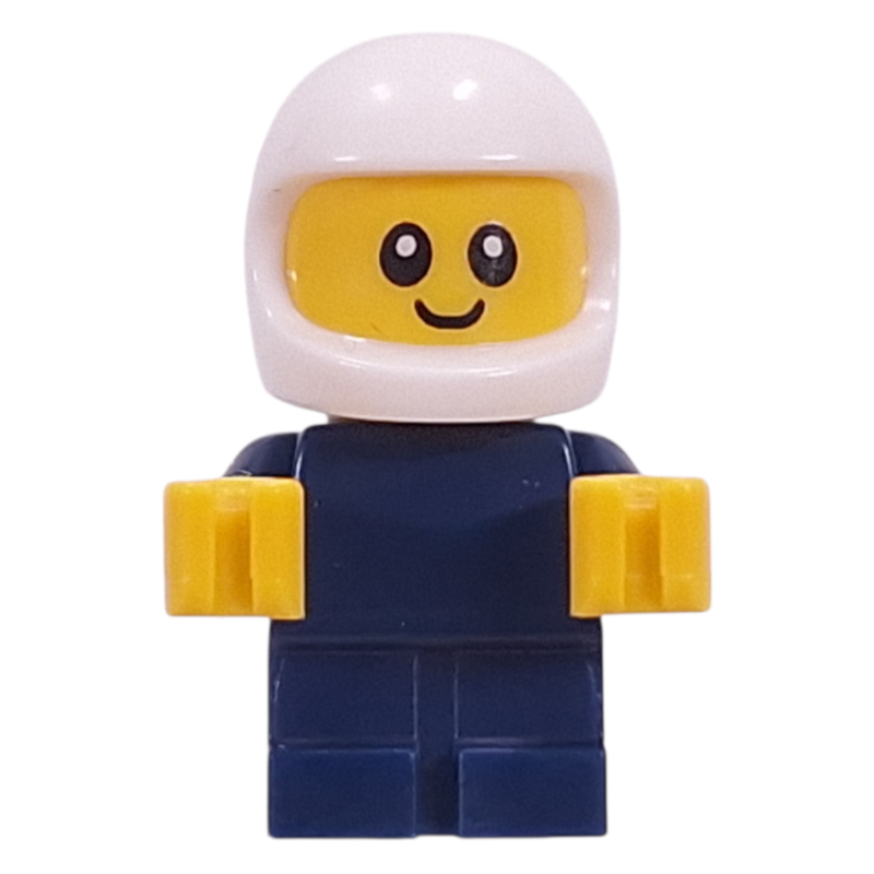 Baby, Racer, Dark Blue Body, White Helmet