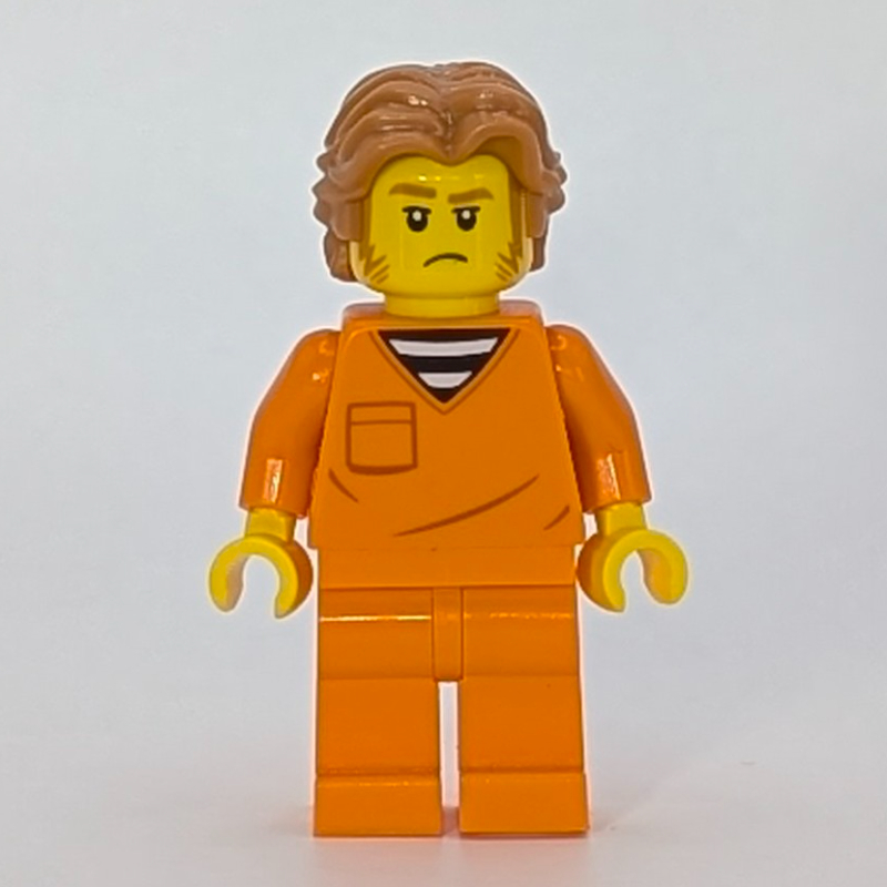 Criminal, Orange Prison Jumpsiut, Medium Nougat Hair