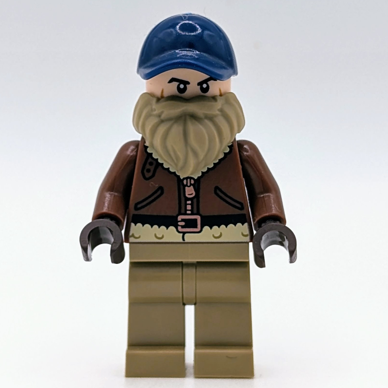 LEGO Chief Jim Hopper - Reddish Brown Coat, Dark Blue Cap, Dark Tan Beard