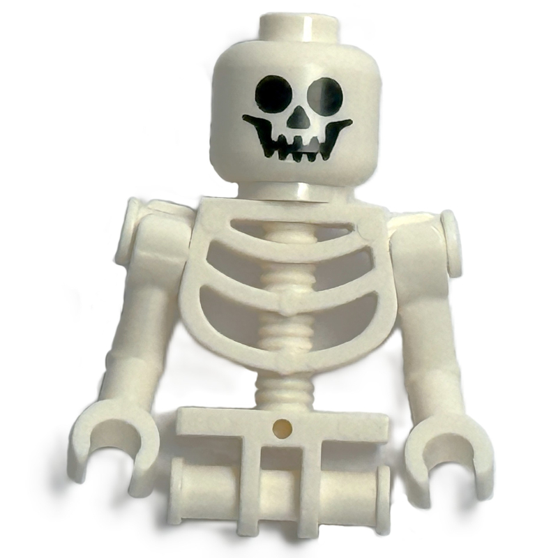 Skeleton, Standard Face, Bent Arms, Vertical Hand Clips, 78132 Torso, No Legs
