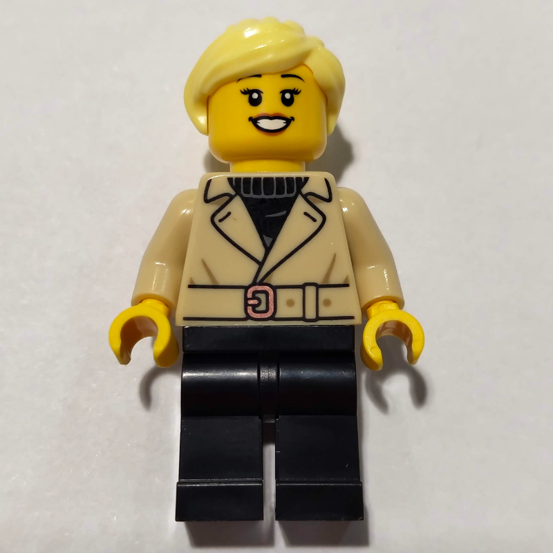Hiker, Tan Coat, Black Legs, Bright Light Yellow Hair