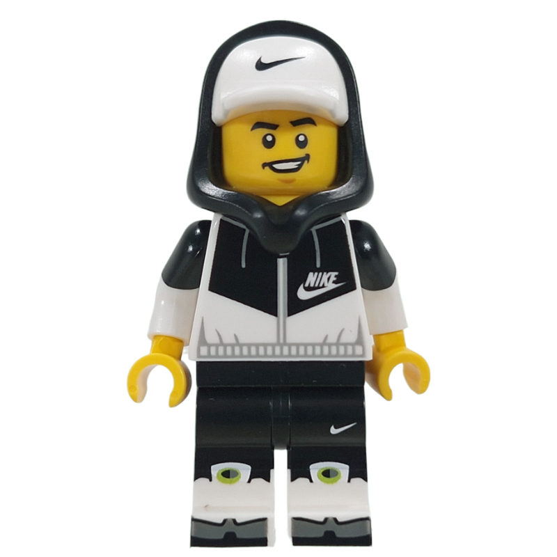 Black/White Nike Outfit, Hood with Cap