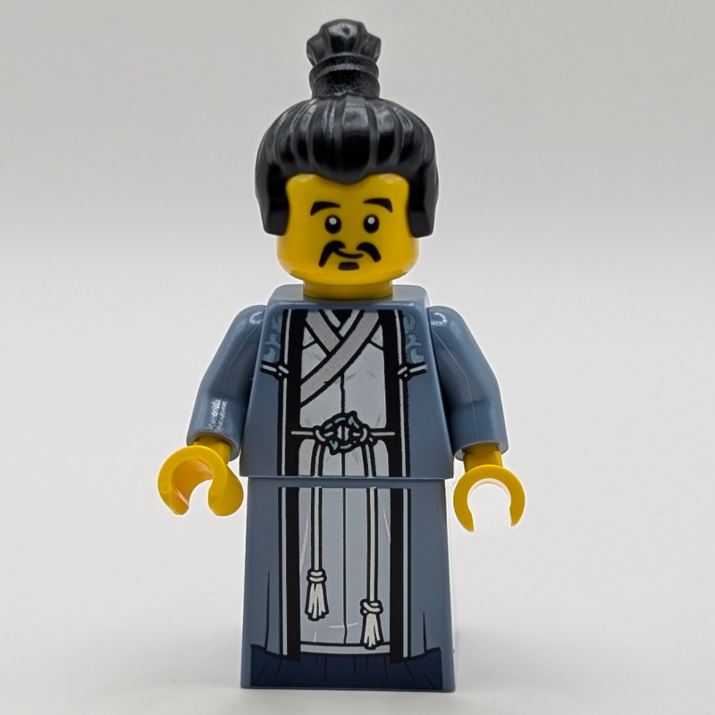 Su Dongpo, Sand Blue Robes/Dress, Black Hair