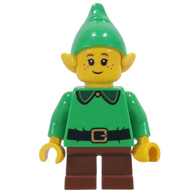 Elf - Bright Green Torso, Reddish Brown Legs