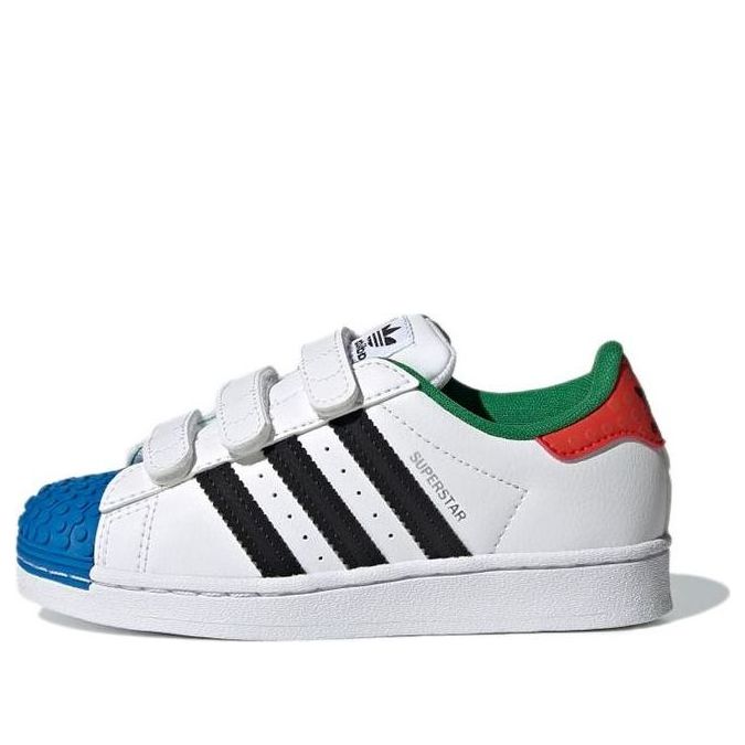 LEGO H03963-1 adidas Superstar CF J x LEGO (White Red Blue) - Kids' Shoes