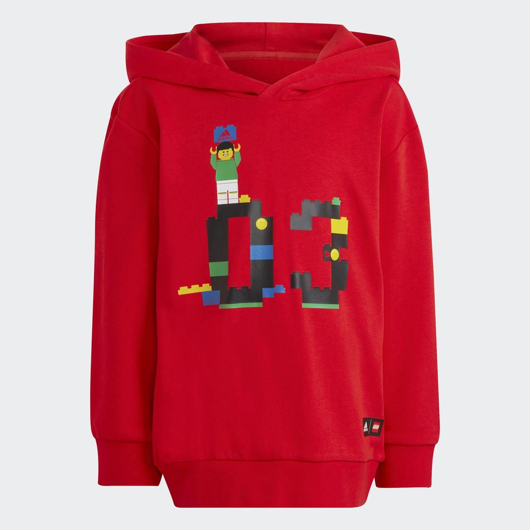 LEGO HB4466-1 adidas x Classic LEGO Red Hoodie
