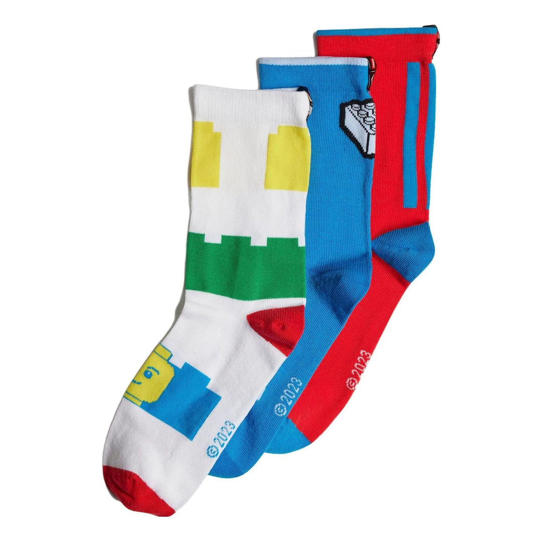 LEGO HT6360-1 adidas x Classic LEGO Multi-Color Socks 3 Pairs