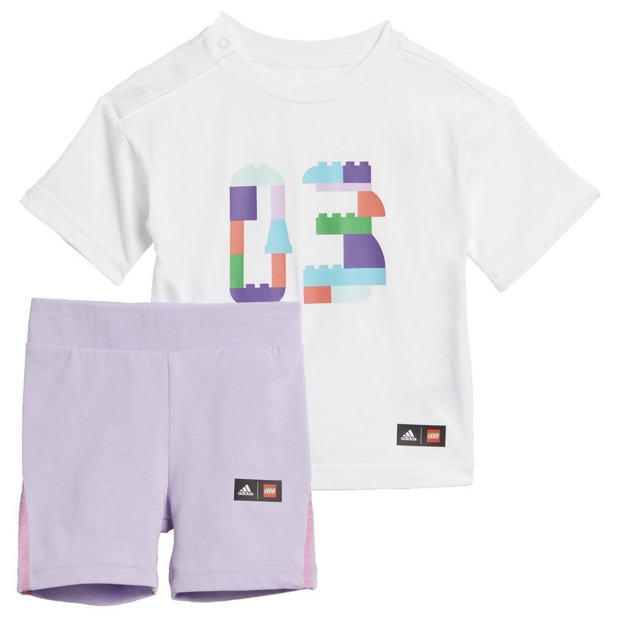adidas x Classic LEGO White T-Shirt and Short Leggings Set (IB6184-1)