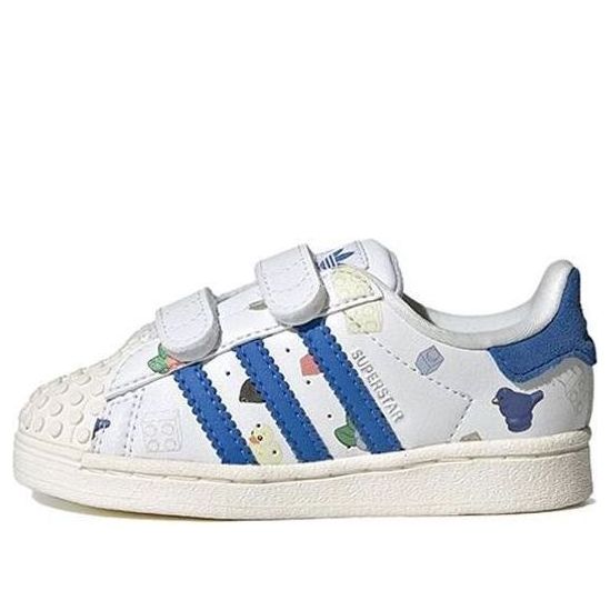 adidas Superstar CF x LEGO (Bricks and Figurine - White Royal Blue) - Infant Shoes