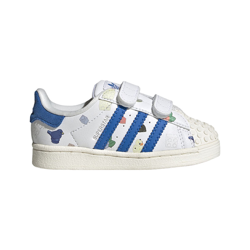 adidas Superstar CF x LEGO (Bricks and Figurine - White Royal Blue) - Infant Shoes