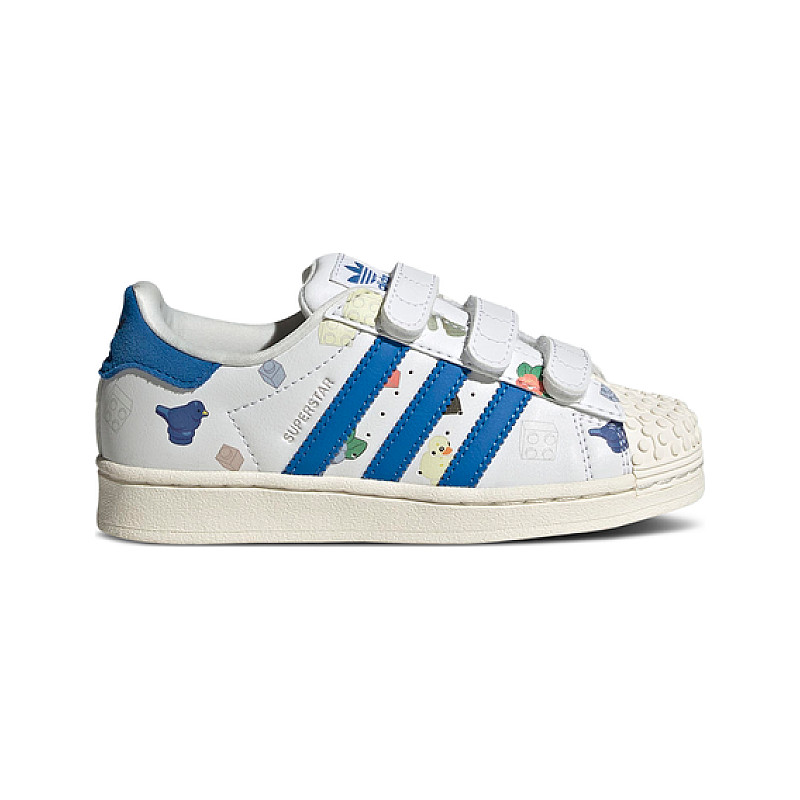 adidas Superstar x LEGO (Bricks and Figurine - White Royal Blue) - Kids' Shoes