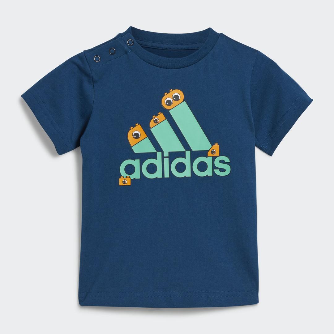 adidas x Classic LEGO Duplo Blue Graphic Kids' T-Shirt (IL5082-1)
