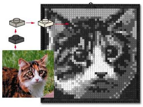 Lego Mosaic Cat