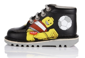 Kickers Kids Kick Hi LEGO Football Print Shoe – Black