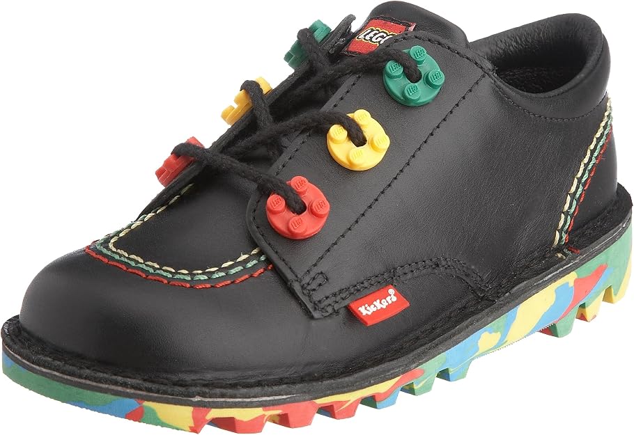 Kickers Junior Kick Lo LEGO Lace-Up Shoe – Black