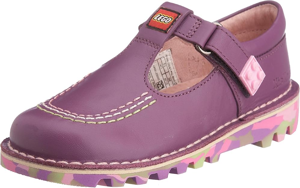 Kickers Kids Kick T Bar LEGO Casual Shoe – Purple