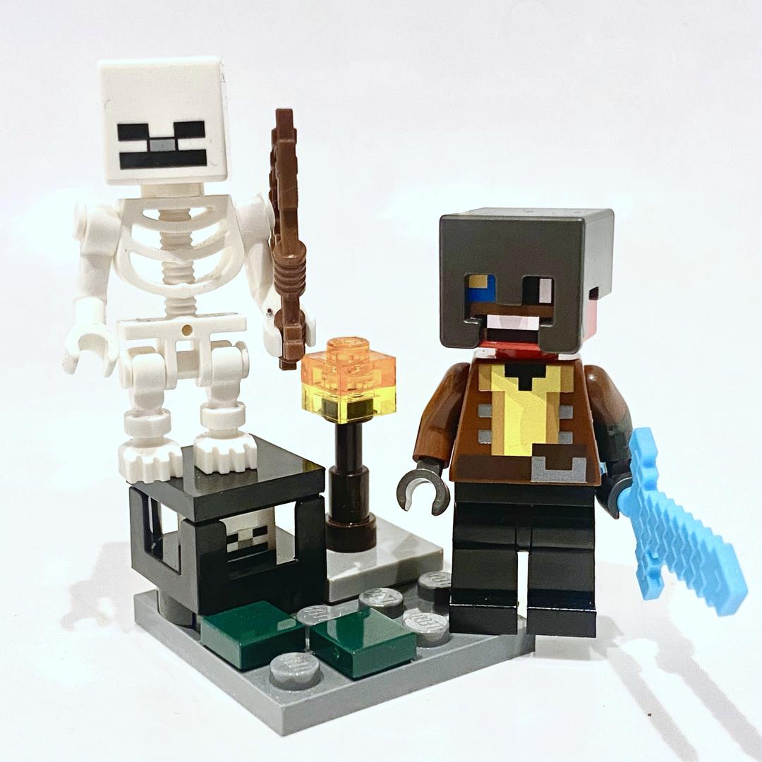 Parrot Handler with Skeleton, Skeleton Spawner and Dungeon (L0002253-1)