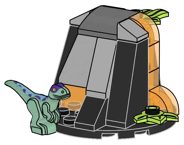 Raptor and Volcano (L0002261-1)