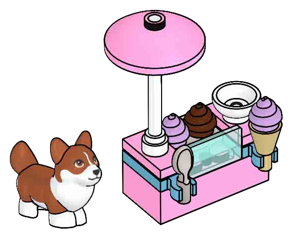 Corgi and Ice Cream Stand (L0002266-1)