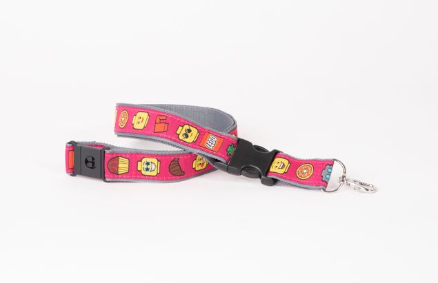 LEGO Minifigure Emoji Lanyard (Pink)