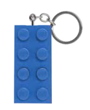 LEGO Gear - 2 x 4 Brick Key Light V2 (Blue)