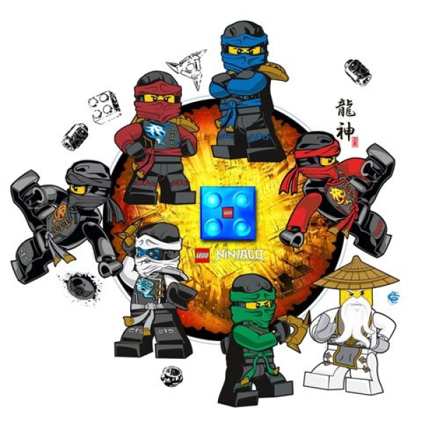 LEGO Ninjago Brick Night Light and Wall Decals - Sky Pirates