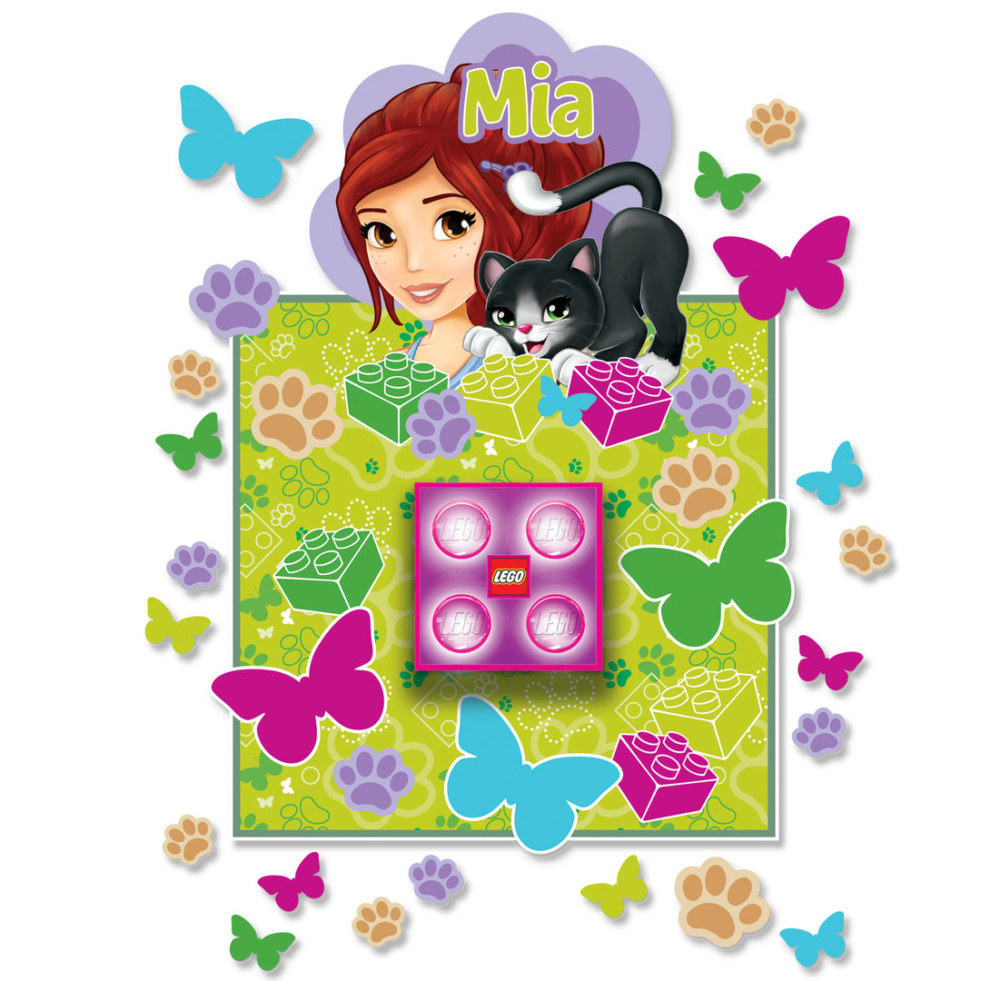 LEGO Friends Brick Night Light and Wall Decals - Mia