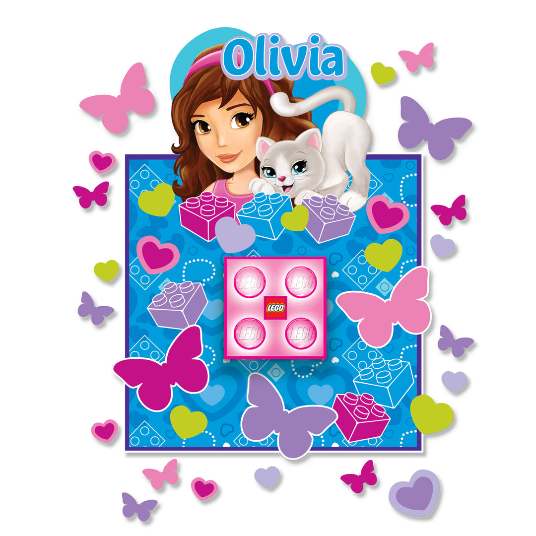 LEGO Friends Brick Night Light and Wall Decals - Olivia