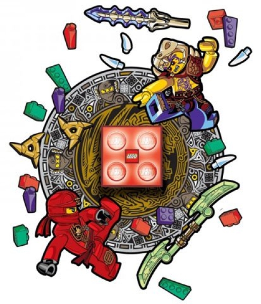 LEGO Ninjago Brick Night Light and Wall Decals - Kai