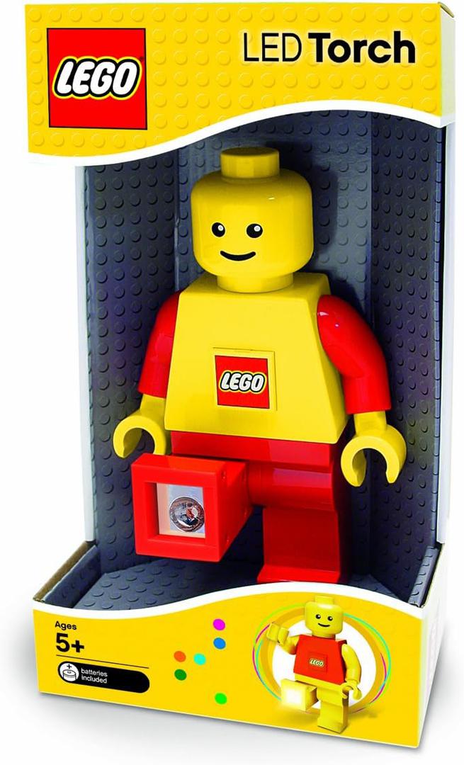 Main image of LEGO Minifigure Flashlight with Yellow Torso, Red arms and Red Legs (LGLTO1-1)