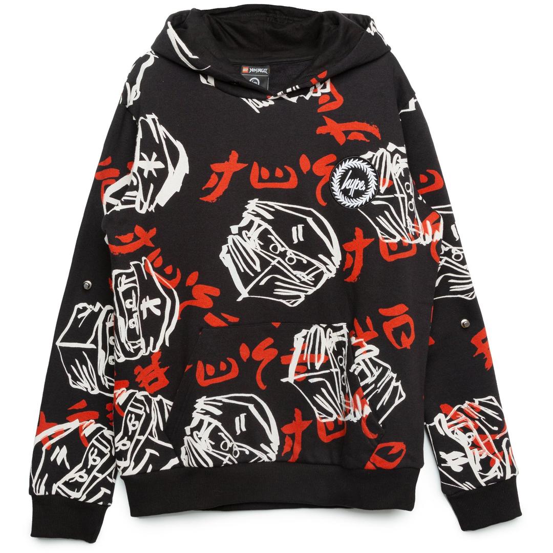 HYPE X LEGO NINJAGO Black Just Hype Faces Hoodie (LNJ275650-1)