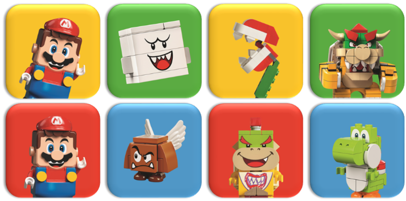 LEGO Super Mario Refrigerator Magnets