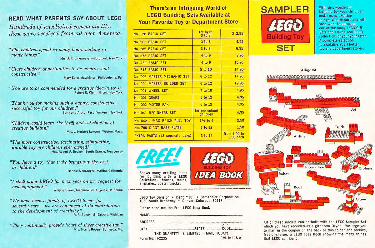 LEGO Oxydol Sampler Set