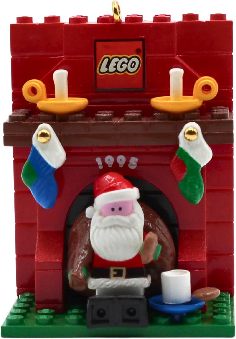 LEGO Hallmark Keepsake Christmas Tree Ornament - 1995 Fireplace with Santa