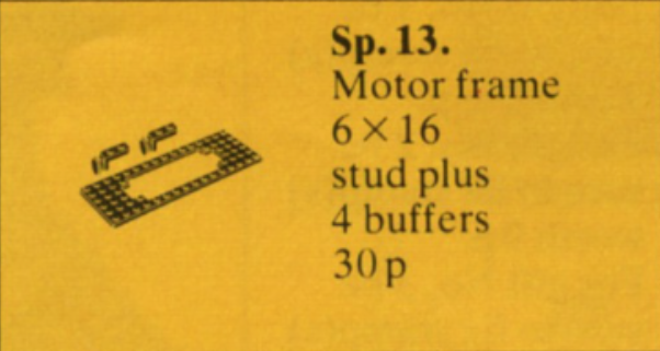 Main image of LEGO Train Motor Plate with Buffers (Sp13-1)