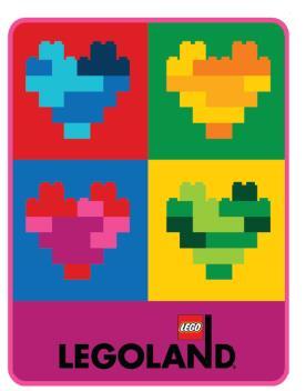 LEGO LEGOLAND Totally Bricks of the Heart Throw