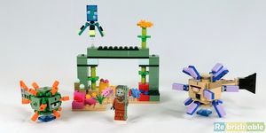 LEGO Set 21180-1 The Guardian Battle (2022 Minecraft