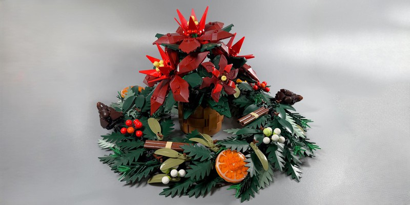 Review: 10340-1 - Wreath & 10370-1 - Poinsettia﻿ | Rebrickable