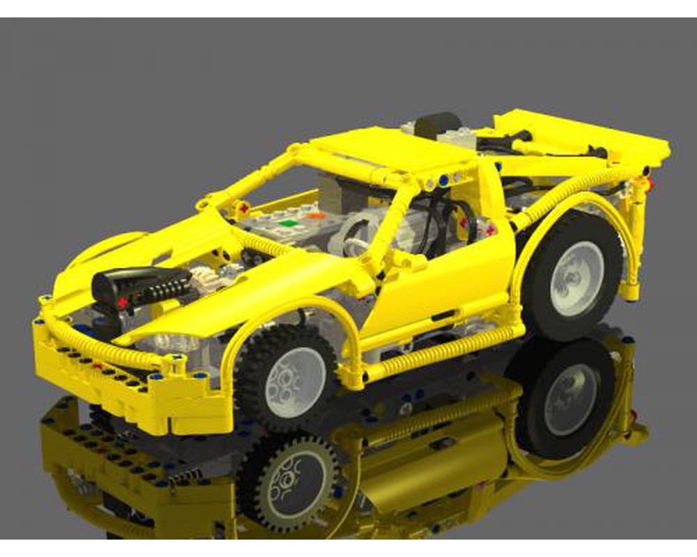 lego yellow race car