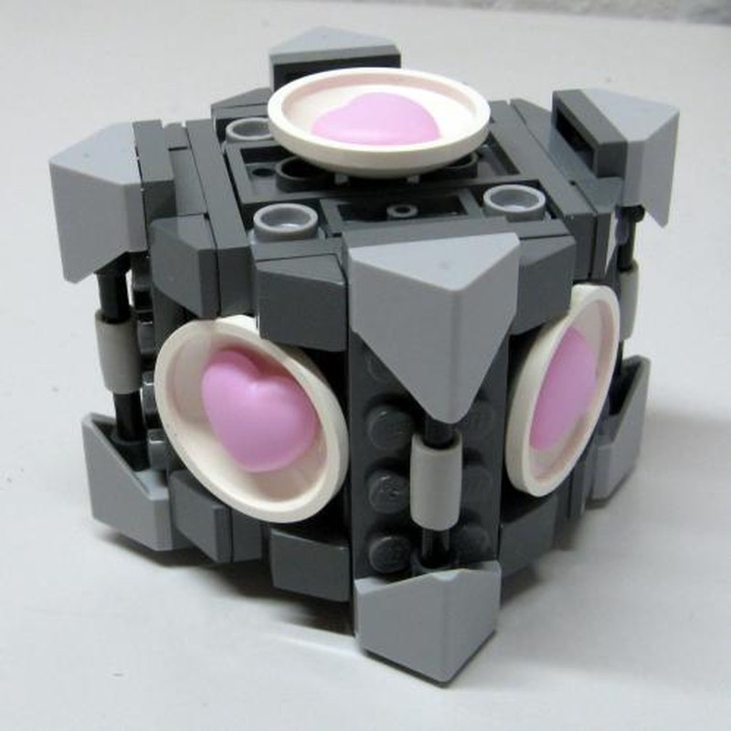 LEGO MOC Portal Companion Cube by Mahj Rebrickable Build with LEGO