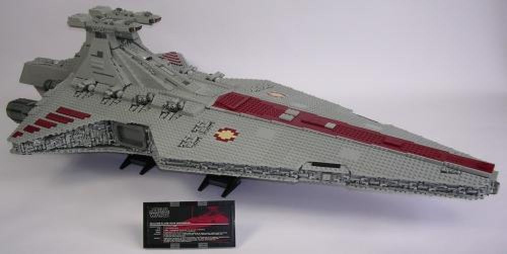 MOC Star Wars Venator Class Republic Attack Cruiser Bricks Toy