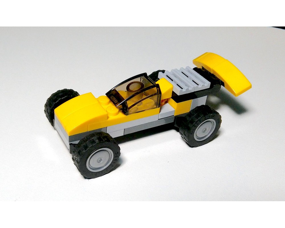 lego yellow race car