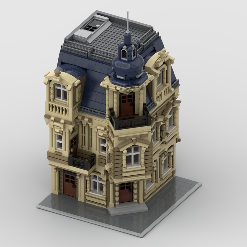 LEGO MOC Beaux-Arts Modular Building without interior by Leo G ...