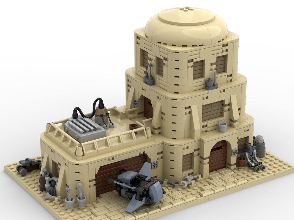 MOC Tatooine Modular Building with Interior 3 + speed Desert House by The_Minikit_Guy | Rebrickable Build with LEGO